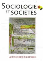 sociologie et sociétés vol 40 n2